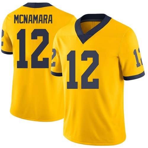 Cade McNamara Michigan Wolverines Men's NCAA #12 Maize Limited Brand Jordan College Stitched Football Jersey INB2054TG